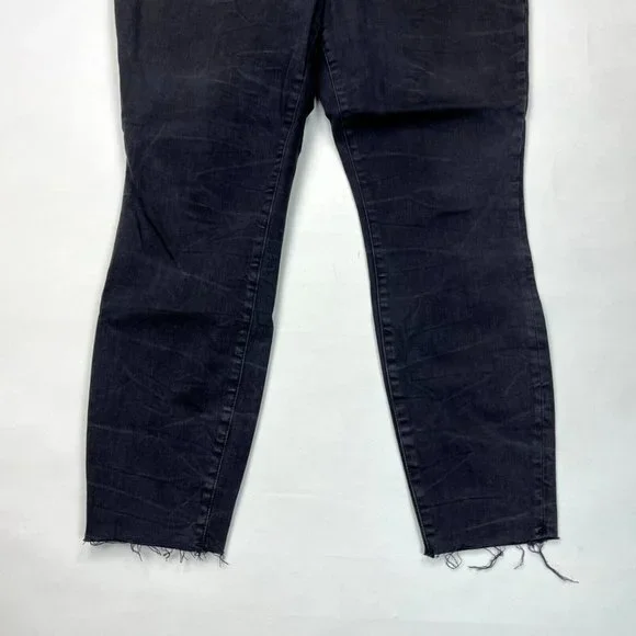Good American Good Waist Crop Raw Edge Jeans Women 18 Stretch Cotton‎ High Rise